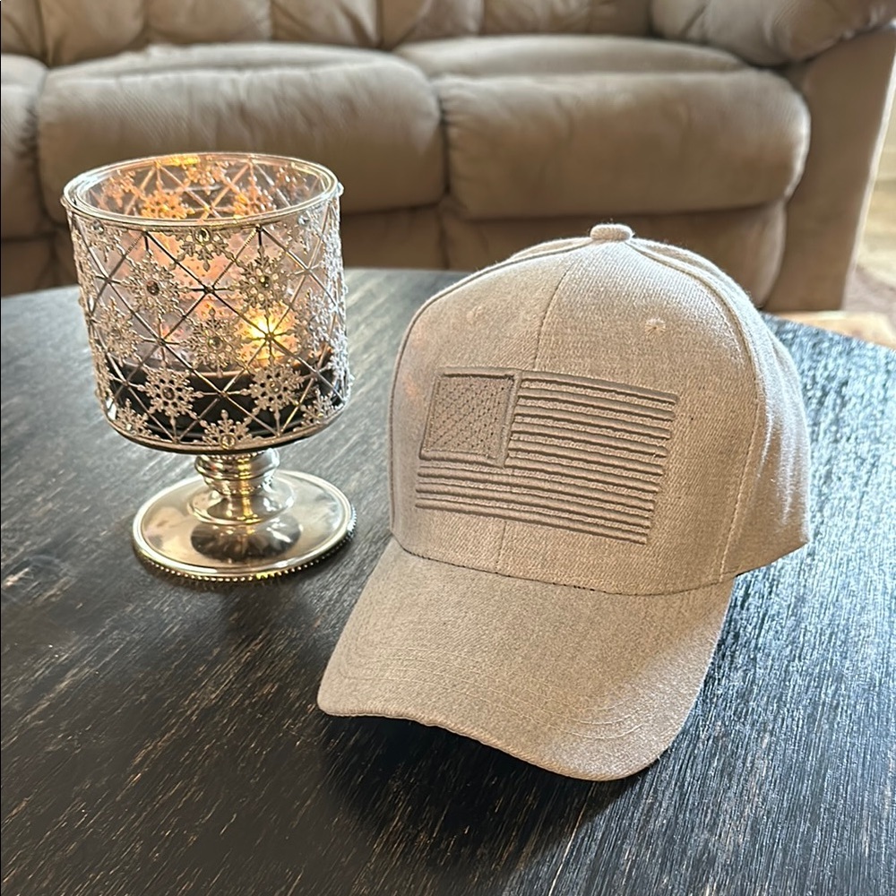 Gray American Flag Baseball Cap